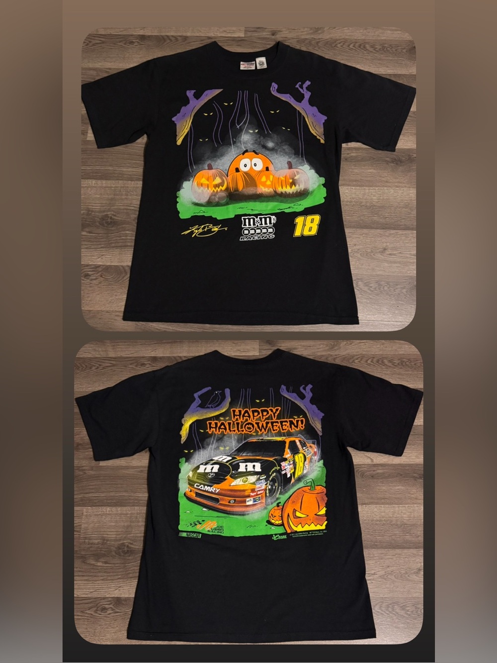NASCAR Y2K Chase Authentics Kyle Busch M&Ms Halloween Graphic Tshirt Unisex Med